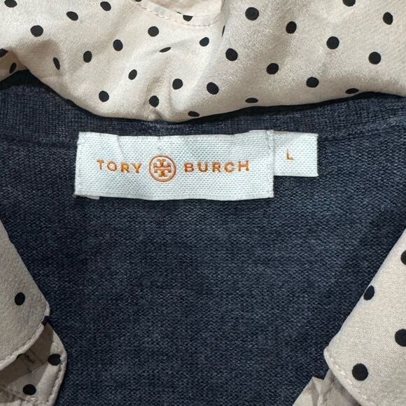 Tory Burch Dickie Sweater Silk Wool Women’s Large - Picture 3 of 4